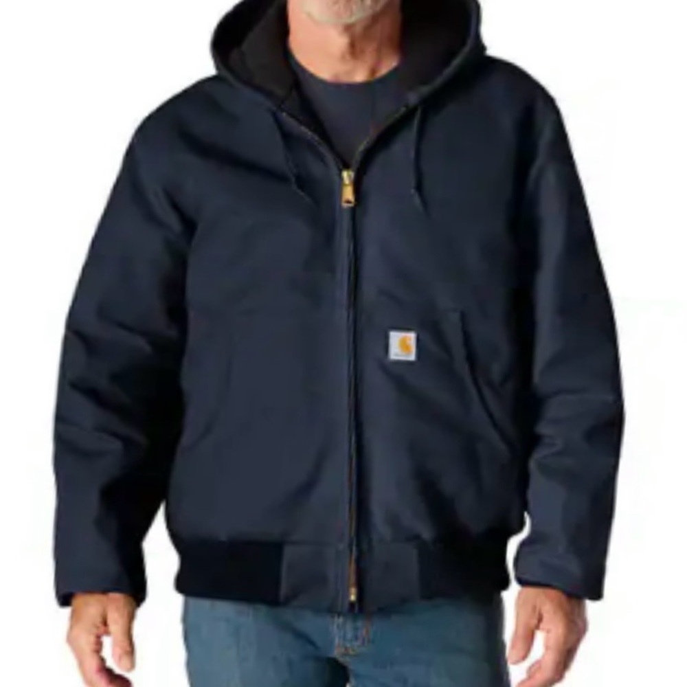 NWOT Carhartt Winter Navy Hooded TALL Coat